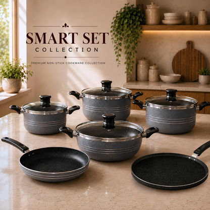 SMART – 17 Pieces Premium Non-Stick Cookware Set