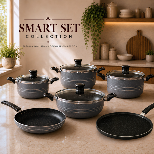 SMART – 17 Pieces Premium Non-Stick Cookware Set