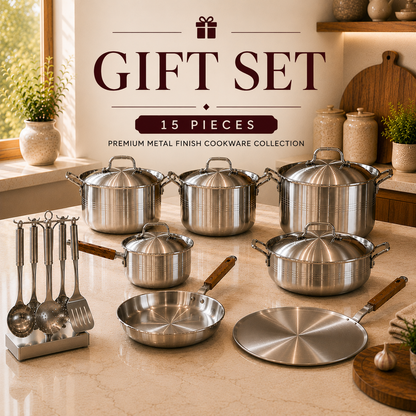 GIFT – 15 Pieces Metal Finish Set