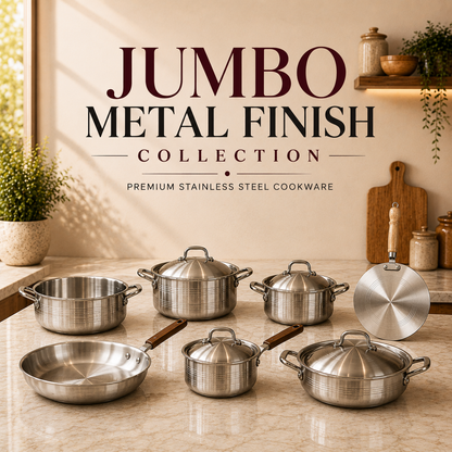 JUMBO – 18 Pieces Premium Metal Finish Set