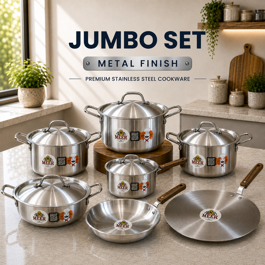 JUMBO – 18 Pieces Premium Metal Finish Set