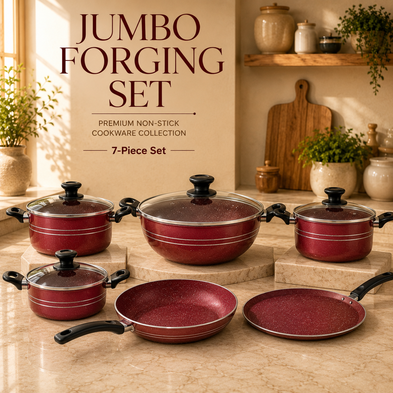JUMBO – 21 Pieces Non-Stick Set