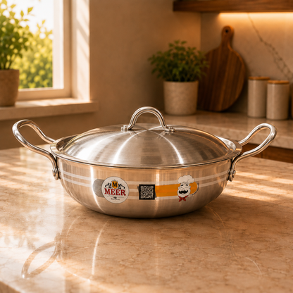 MEER Metal Finish Karahi Set