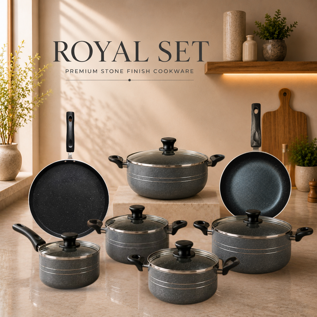 Royal - 15 Pieces Non-Stick Set